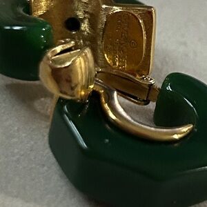 Givenchy Green and Gold Earrings